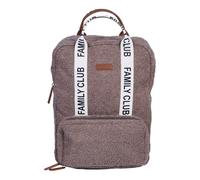 CHILDHOME, Sac à dos à langer Family Bag, Grande capacité, Multifonctionnel, Tapis à langer inclus, 11 Compartiments, Pochette Isotherme, Passage Trolley-valise, Accroche Poussette, 20.5L, Teddy Brun