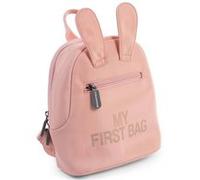 CHILDHOME, Sac À Dos Enfant Bébé, Ecole, Maternelle, Crèche, Deux Compartiments, Contenance Adaptée Lunchbag/Bouteille, Boucle De Sécurité Amovible, Déperlant, My First Bag, rose et cuivre Rose G