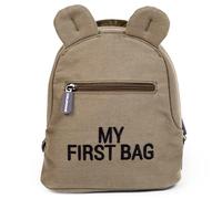 Childhome Sac À Dos Enfant Bébé, Ecole, Maternelle, Crèche, Deux Compartiments, Contenance Adaptée Lunchbag/Bouteille, Boucle De Sécurité Amovible, Déperlant, My First Bag, Kaki