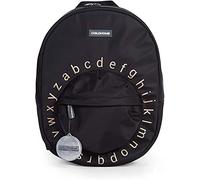 Childhome, Sac à Dos Enfant, Ecole Maternelle, Grande contenance, 3 Compartiments, Bandes Elastiques, Pochette Bouteille Isotherme, Bretelles Tissu Mesh Respirant, noir et or