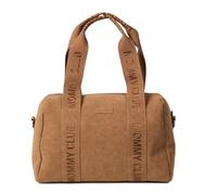 CHILDHOME, Sac A Langer Bebe, Mommy Bag, Matelas a langer bebe Inclus, Nombreux Rangements, Attaches poussette, Bandoulière, Matière Suède, 22L, Mommy Club Signature, Noisette