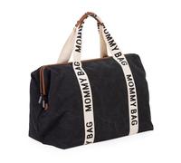 Childhome – Sac à langer Mommy Bag Signature – Poche isotherme et tapis à langer – Noir