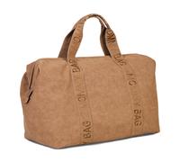 CHILDHOME, Mommy Bag, Sac à Langer, Maternité, Sac voyage, Grande Contenance 58L,Tapis à Langer, Bandoulière Ajustable, Compartimenté, Poche Isotherme, Passage pour Valise, Matière Suède, Noisette