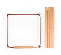 CHILDHOME, Set De Pieds Extra Long Pour Chaise Haute Bébé Evolu 2, S'Adapte Hauteur 90Cm Ilot De Cuisine Ou Bar, Repose Pieds, Bois De Hêtre, Facile À Assembler, Couleur Terracotta