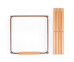 CHILDHOME, Set De Pieds Extra Long Pour Chaise Haute Bébé Evolu 2, S'Adapte Hauteur 90Cm Ilot De Cuisine Ou Bar, Repose Pieds, Bois De Hêtre, Facile À Assembler, Couleur Terracotta