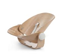 Childhome;Transat naissance; Compatible Chaise Haute Evolu 2;Harnais de sécurité 5 points; Plusieurs Inclinaisons; Matériaux de Qualité; Bois de Hêtre; Evolu Newborn Seat;Bois Naturel; Blanc CHEVONBNA