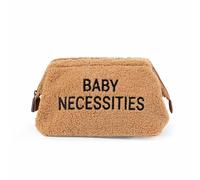CHILDHOME, Trousse de Toilette Bébé/Enfant, Pochette Toilette, Déperlante, Spacieuse, Fermeture Glissière, Baby Necessities, teddy beige