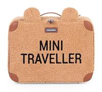 Childhome Valise Enfant, Week-end, Format Cabine, Compact, Solide, Anse pour transport, Etiquette Nom, Design, Matière Douce, Mini Traveller, Teddy Brun