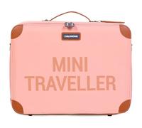 CHILDHOME, Valise Enfant, Week-end, Format Cabine, Compact, Solide, Anse pour transport, Etiquette Nom, Design, Simili Cuir, Mini Traveller Rose/Cuivre