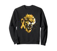 Childhood Cancer Lion Warrior - Bande de Sensibilisation dorée Sweatshirt