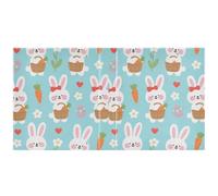 Childish Bunny Lot de 200 classeurs à trois anneaux avec poches intérieures Blanc/bleu 3,8 cm