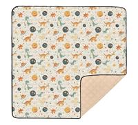 Childish Grand tapis d'activités robuste pour l'intérieur et l'extérieur Motif planètes de dinosaures pour intérieur et extérieur - Confortable et respirant - Pour bébés, nourrissons et tout-petits