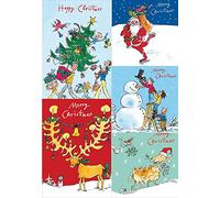 Childline Boîte de 20 cartes de Noël caritatives - 5 motifs - Respectueux de l'environnement et recyclable - De la gamme Quentin Blake
