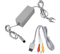 CHILDMORY AC Alimentation Secteur Adaptateur Secteur Chargeur avec RCA Audio vidéo AV câble pour Wii Console système