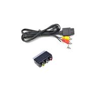 CHILDMORY Compatible for 1.8M/6ft AV Cable TV RCA Composite Cable with 3RCA To Scart Adapter for N64 SNES Gamecube Console