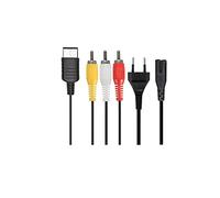 CHILDMORY Le Cordon d'alimentation Secteur et Le Cordon Audio - vidéo RCA AV Compatible pour Dreamcast DC Console