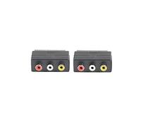 CHILDMORY Lot de 2 adaptateurs 3RCA vers péritel AV pour PS4 TV DVD