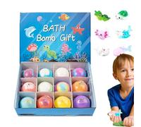 Children Bath Bomb - Organic Salt Collection, Theme with Toys, Handmade Formula, Soft Texture, Skin Nourish for Kids Experiencing Soothing Bath Relaxation Sensory Play And Enjoyable Cleaning