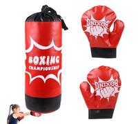 Children Boxing Set - Professional Bag with Gloves, Heavy Duty Punching Equipment for Boys and Girls, Durable Sandbag Strength Coordination | Indoor Home Gym Practice Fitness Toy Teens