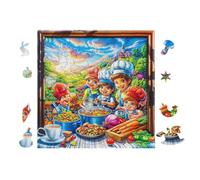 Children Cuisine 100 Pieces Casse-tête Adulte en Voitureton Rigide sans Déformation Jeu De Société Famille Très Difficile Cadeau Noël Qualité Premium Pas Cher 28x28cm