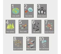 Children Inspire Design notre monde de comptage de cartes du mur, nombre de cartes flash, ensemble de dix 5 x 7 sticker imprime, pépinière mur art décoration, décoration d’art pour enfants