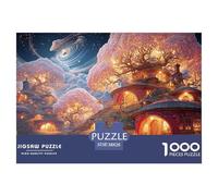 Children Playing in The Front Yard 1000 Piece Papier Premium Puzzle Traditional Chinese Architecture Méditatif Jigsaw Jouet Éducatif pour Enfants 38x26cm/1000pcs