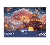 Children Playing in The Front Yard 1000 Pièces Papier Premium Puzzle Traditional Chinese Architecture Stimulant Jigsaw Jouet Éducatif pour Adultes 38x26cm/1000pcs