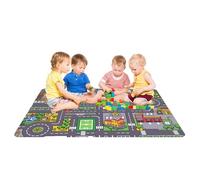 Children’s Crawling Mat, Traffic Map Floor Play Mat, Soft and Clear Patterned Baby Activity Rug for Nursery Bedroom Living Room Playroom Toddler Learning Fun 31.5x47.24 inches