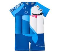 Children Swim Suit Short Sleeve Boxer Brief Floating Training Outfit