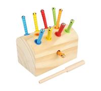 Children Worm Catching Toy, Wooden Magnetic Game, 5.91x3.54x3.54 inches, Parent-Child Interaction, Early Educational Play, Durable Safe Materials, for Fun Learning Activity, Birthday Christmas