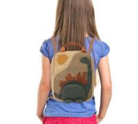 Children's Backpack - 10.23*7.87*3.14in Backpack | Dinosaur Animal Cartoon Bag with Extra Pocket | Canvas Backpacks for Boys and Girls | Fashion Kindergarten School Bag for Children Kids