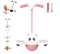 Children's Balance Jumping Ball, Thickened Balance Jumping Ball with Handle and Pump, Fun Pogo Stick for Boys & Girls, Keep Children Away from Electronic Devices, 300 Kg Load Capacity(New B)
