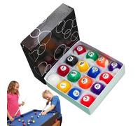Children's Billiard Balls - Pool Ball Set | Billiards Balls Set | 16 Piece Mini Portable Educational Toys for Kids Child Boys Girls Display Gym | Mini Pool Ball