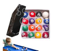 Children's Billiard Balls - Pool Ball Set | Billiards Balls Set | 16 Piece Mini Portable Educational Toys for Kids Child Boys Girls Display Gym | Mini Pool Ball