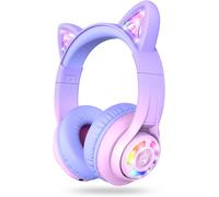 Children's Bluetooth Headphones,Wireless Headphones for Children,Cat Ear,Adjustable Volume Control,74/85dBA with Microphone for School/Tablet/Phone/PC