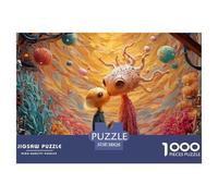 Childrens Book Illustration 1000 Pièces Carton Premium Coffret De Puzzles Interstellar Creatures Anti-Stress Défi Unique Puzzles pour Adultes Et Enfants 38x26cm/1000pcs