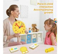 Children's Clock Learning Activity Kit for Learning Time Timer Child Learning for Children from 6 7 8 9 Years Old