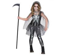 Children's Costume Skeleton Reaper Girl 8 - 10 Years