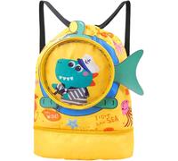 Children's Drawstring Bag Swimming Cartoon Backpack Beach Diving Sports Bag For Children Waterproof Dry And Wet Beach Swimming Swimming Travel With Pocket