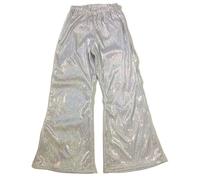 Children's Glitter Pants - Pantalon À Paillettes pour Filles Costume De Scène Pantalon De Yoga avec Queue Pantalon pour Bébé Danse du Ventre Et Spectacles De Groupe (Silver 7-8 Years)