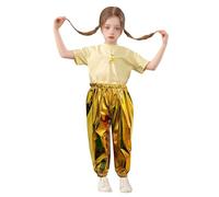Children's Glitter Pants - Pantalon Droit Bronzé Brillant pour Costume d'enfant Pantalon De Fermeture De Danse Extensible (Gold 18Years)