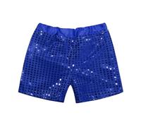 Children's Glitter Pants - Short À Paillettes Scintillantes pour Bébés Filles Et Garçons Taille Élastique Pantalon De Fête d'anniversaire (Blue 7-8 Years)