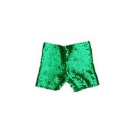 Children's Glitter Pants - Short De Scène Extensible pour Danseuses and Shine (Green 8-10 Years)