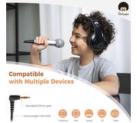 Children's Headphones Over Ear Wired Headphones with 3.5 mm Jack,Foldable,Adjustable Headband for Girls,Boys,School,Travel,PC Phones for Children Over 4 Years Old (Black)