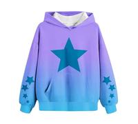 Children's Hooded Sweatshirt - À Capuche Imprimé Graphique Mignon Manches Longues Coupe Ample pour Adolescentes Et Enfants Vêtements De Sport Décontractés (M 4-5 Years)
