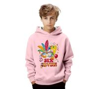 Children's Hooded Sweatshirt - À Capuche Imprimé Graphique pour Idéal pour Le Carnaval Les Fêtes Et Les Célébrations Pull Ludique À Manches Longues Confortable Parfait pour Les Tenues (13-14 Years)