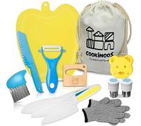 Children's Knife That Does Not Cut,Children's Kitchen Utensils, Le Kit 14 Pieces Montessori,Children's Kitchen Safety Knives 3 Years,Wooden Knife.