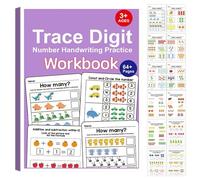 Children's Math Workbook - Addition And Subtraction Practice For Ages 3-8 | Bright Color Illustrations & Easy-to-Understand Arithmetic Skills | Durable Paper Material For Home, Classroom, And Homescho