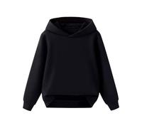 Children's Middle and Large Children's Automne Solid Color Pullover Pullover Garçon Moderne, Noir , 9-10 ans