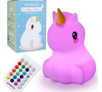 Children's Night Light With Remote Control, Touch Control 16 Colours Unicorn Night Light With Timer Bpa-Free Led Children's Lamp Rechargeable Bedside Lamp For Baby Girl Gift